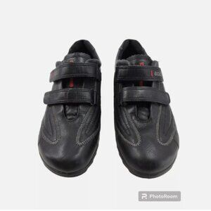 Ecco 2 strap velcro black shoes 37